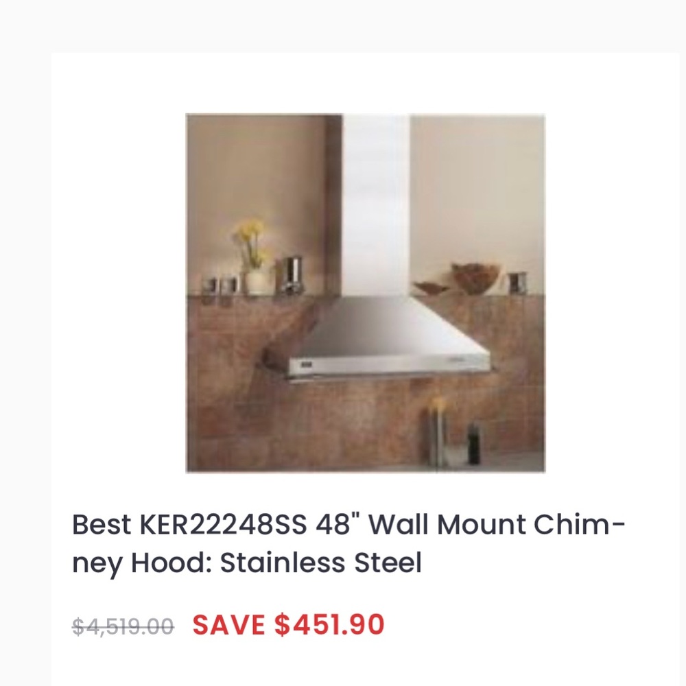 Best By Broan : Ker222 42-48” Luxury Range Hood